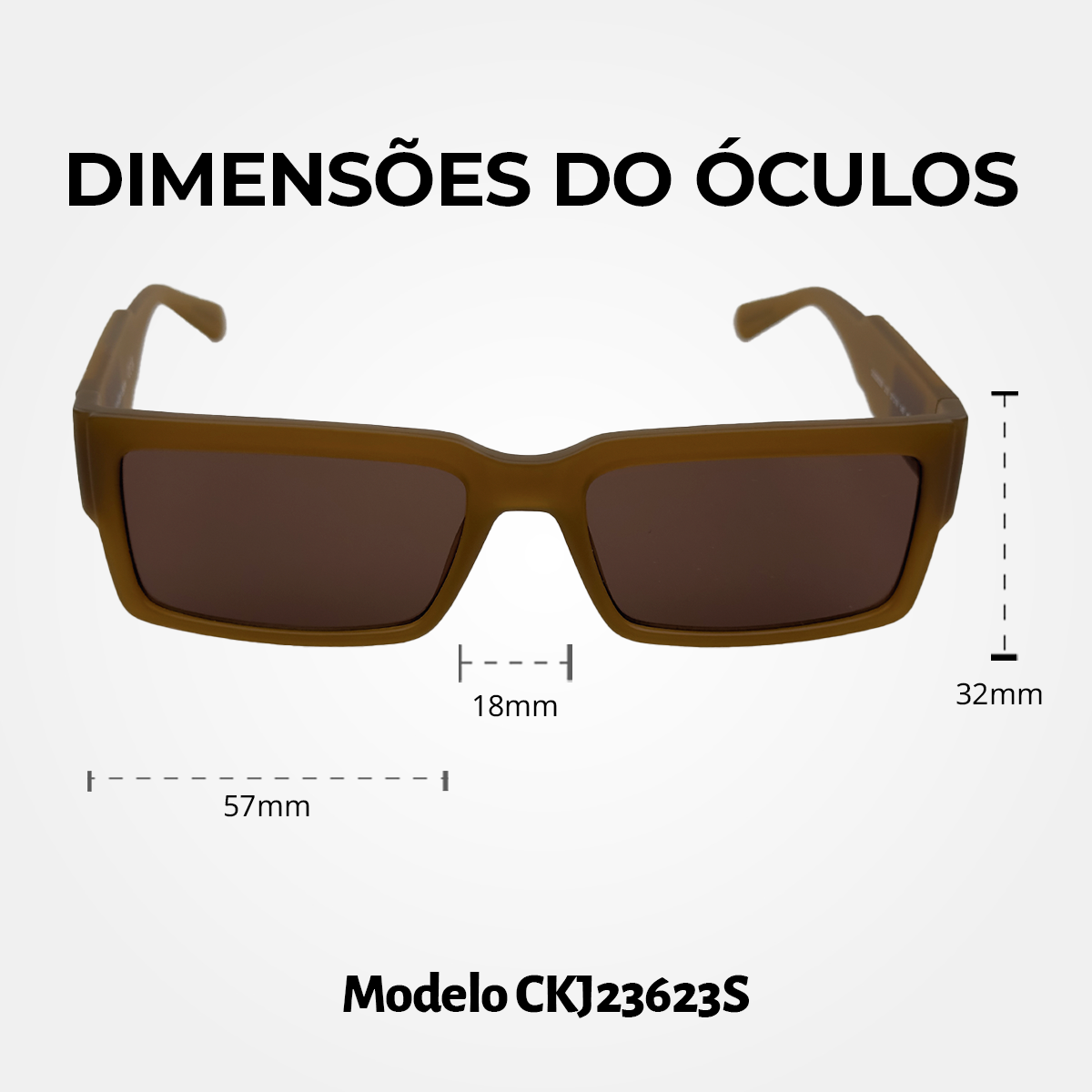 Óculos de Sol Calvin Klein jeans 23623S Brown