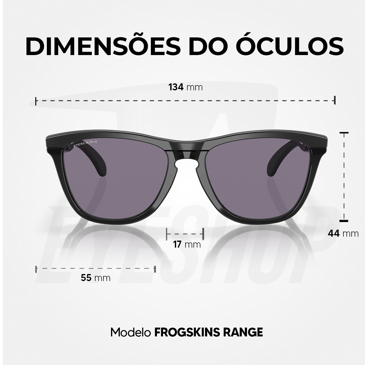 Óculos de Sol Oakley Frogskins Range MAtte Black Prizm Grey