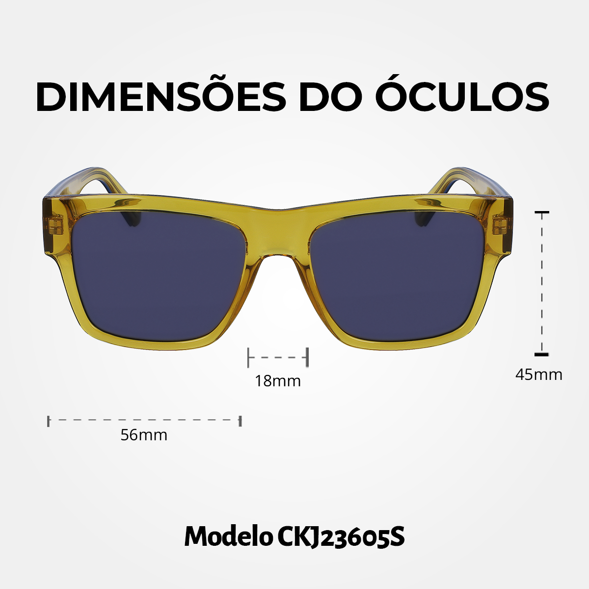 Óculos de Sol Calvin Klein jeans 23605S Yellow