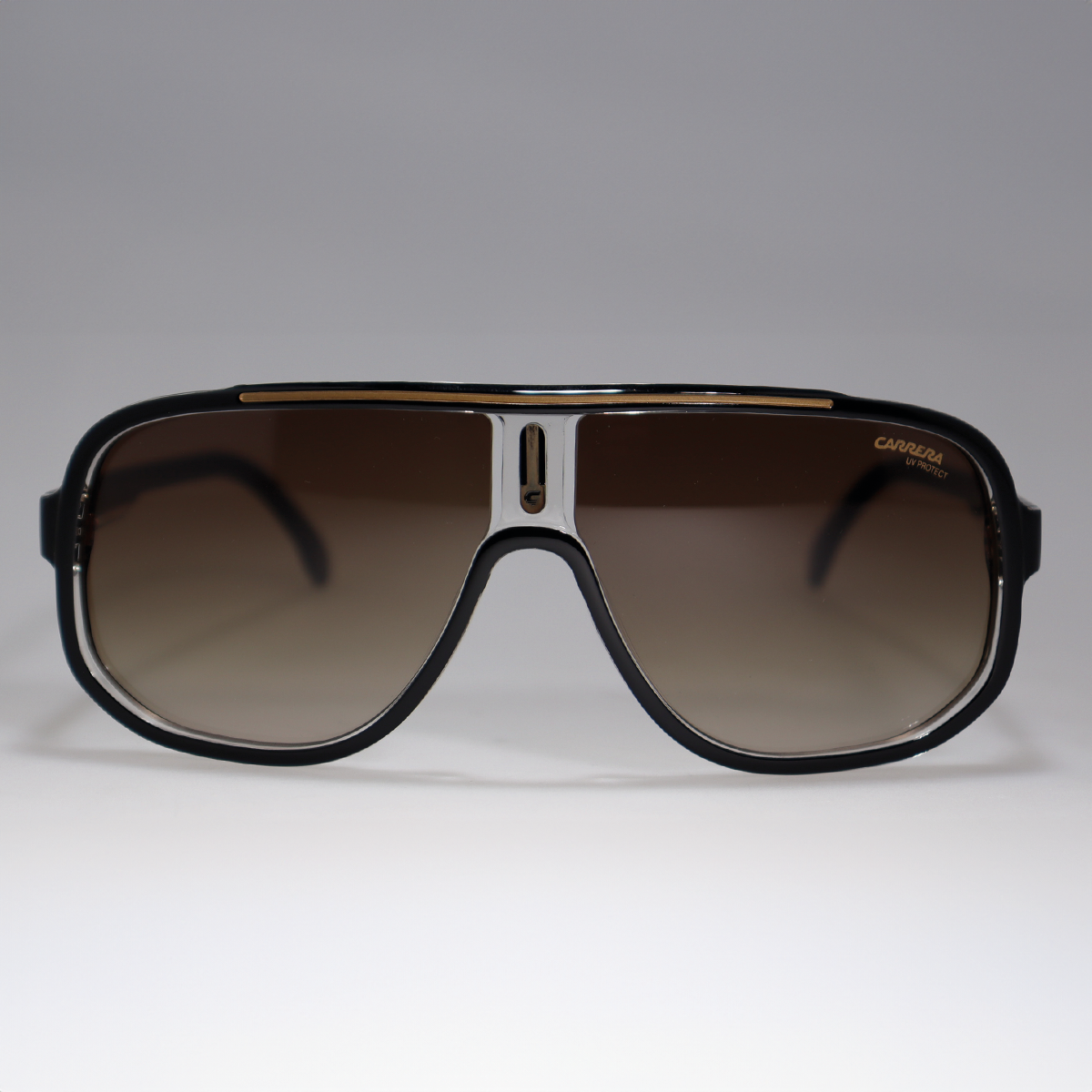 Óculos de Sol Carrera 1057S Black Gold on Clear Gradient Brown