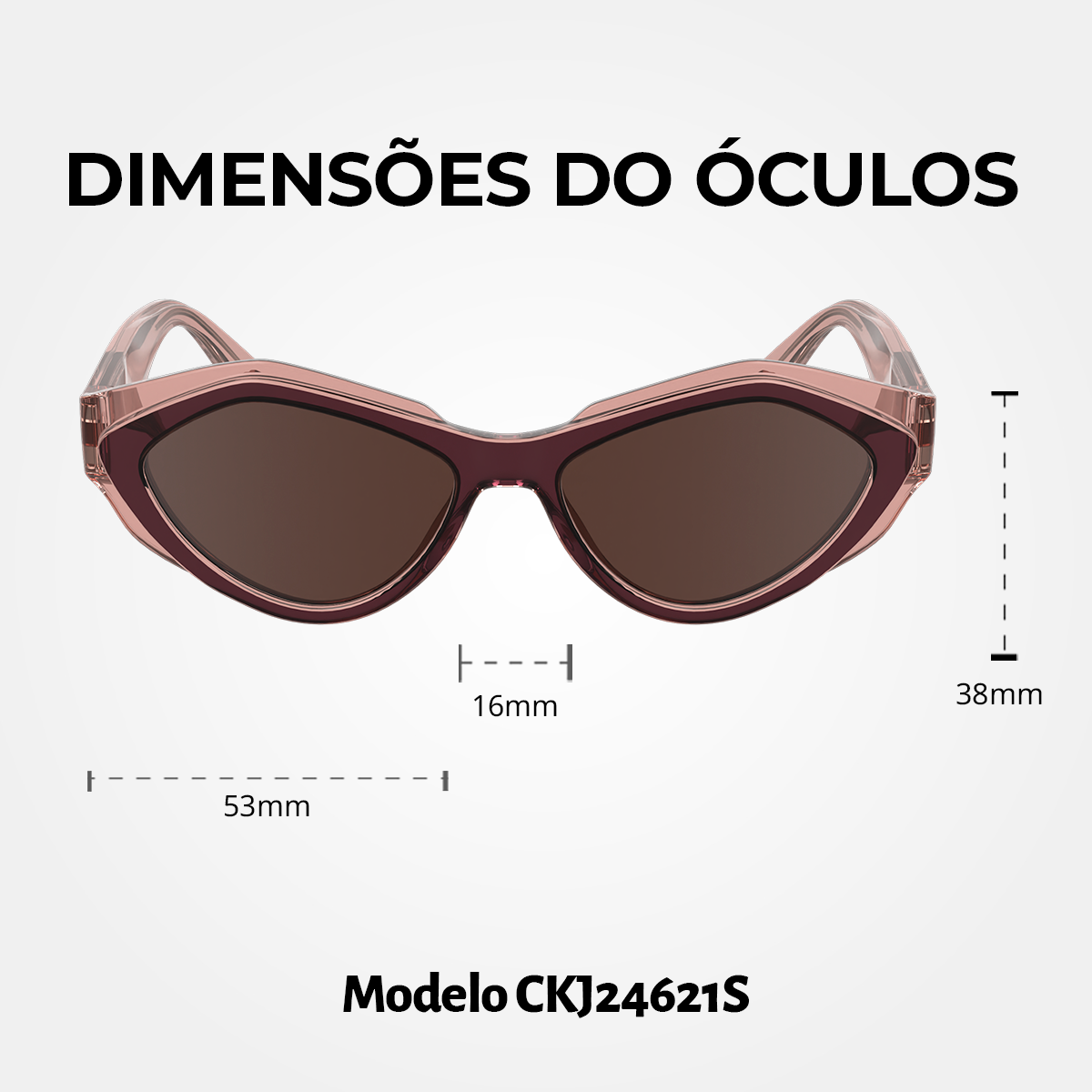 Óculos de Sol Calvin Klein jeans 24621S Burgundy