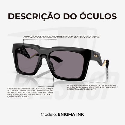 Óculos de Sol Oakley Enigma Ink  Prizm Grey Polarizado