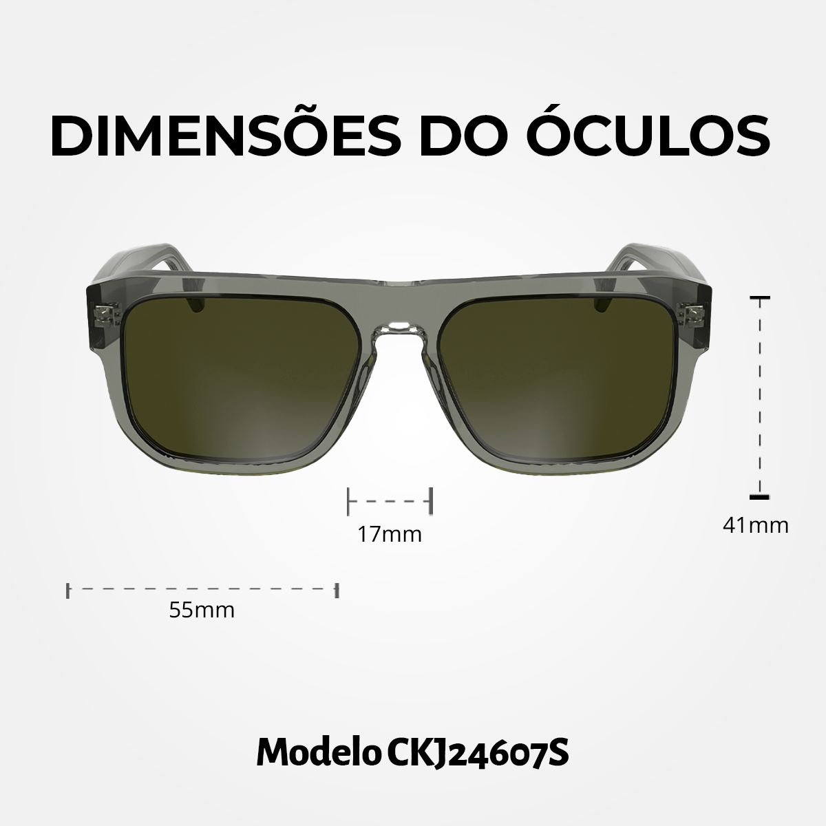 Óculos de Sol Calvin Klein jeans 24607S Grey Dark Grey