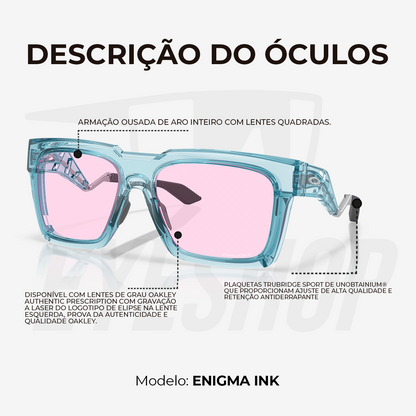 Óculos de Sol Oakley Enigma Ink Polished Transparent Stonewash Prizm Low Light