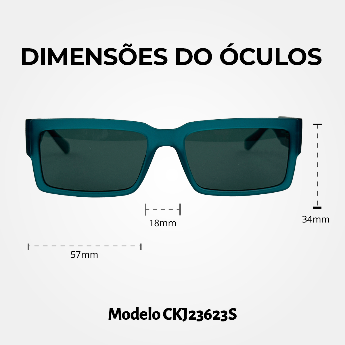 Óculos de Sol Calvin Klein jeans 23623S Frosted Blue