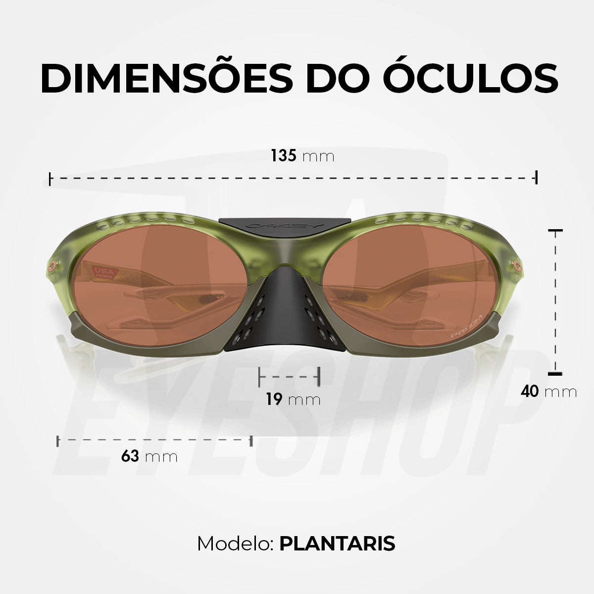 Óculos de Sol Oakley Plantaris Transparent Fern Tungsten