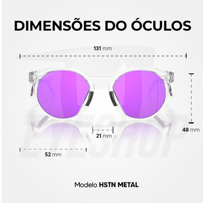 Óculos de Sol Oakley HSTN Metal Matte Clear Prizm Violet