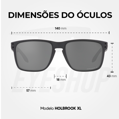 Óculos de Sol Oakley Holbrook XL Steel Prizm Black Polarized