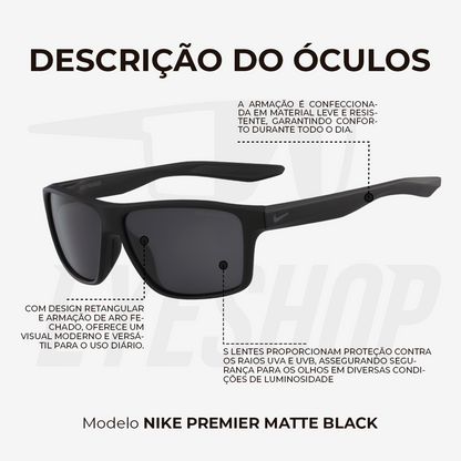 Óculos de Sol Nike Premier EV1071 Matte Black/Dark Grey