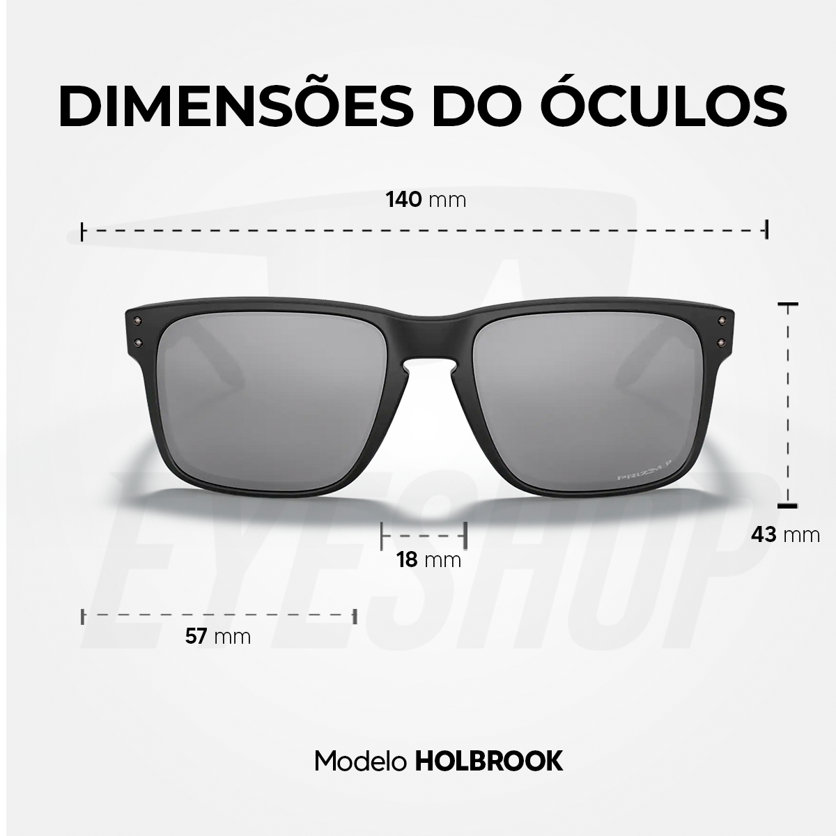 Óculos de Sol Oakley Holbrook Matte Black Prizm Polarizado