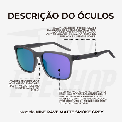 Óculos de Sol Nike Rave FD 1849 Matte Smoke Grey /Polar Purple