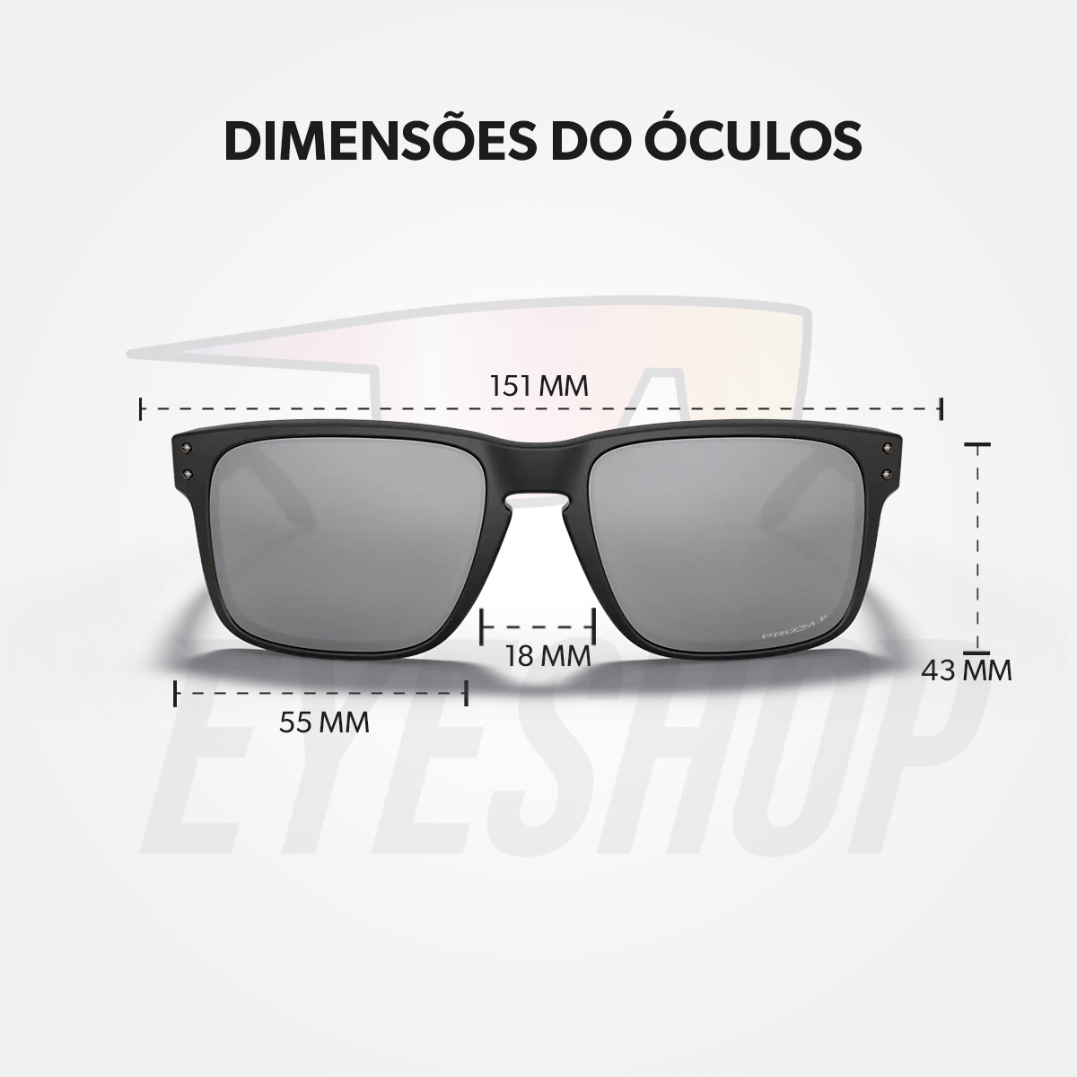 Óculos de Sol Oakley Holbrook Matte Black Prizm Polarizado