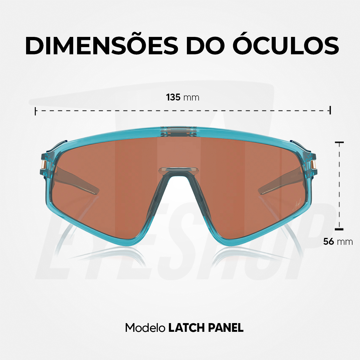 Óculos de Sol Oakley LatchPanel Mbappé Transparent Stonewash