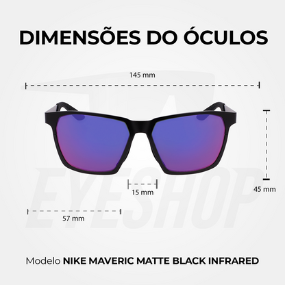 Óculos de Sol Nike Maverick Valor IF0963X Matte Black / Infrared Mirror