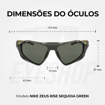 Óculos de Sol Nike Zeus Rise IF1120X Matte Sequoia / Green