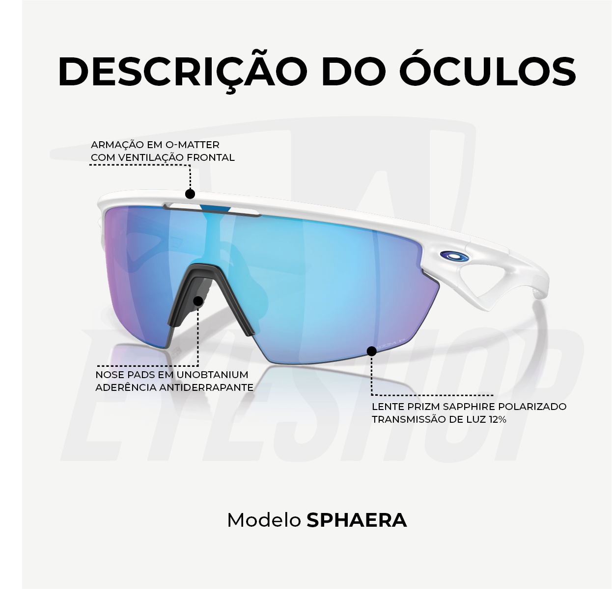 Óculos de Sol Oakley Spheara Prizm Sapphire Polarized