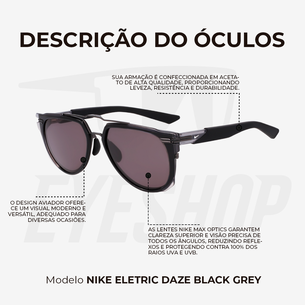 Óculos de Sol Nike Electric Daze IF1009X Black