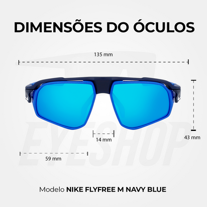 Óculos de Sol Nike Flyfree M Matte Navy/Blue Mirror
