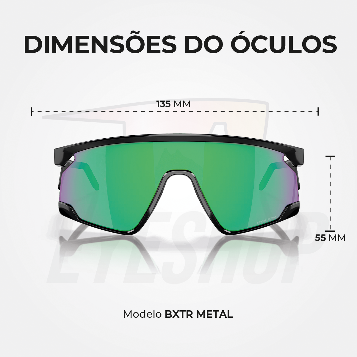 Óculos de Sol Oakley BXTR Metal Black Prizm Jade