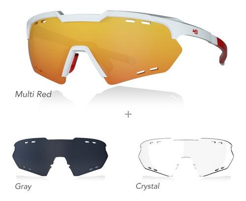 Óculos De Sol Esportivo Hb Shield Compact Road Kit 3 Lentes
