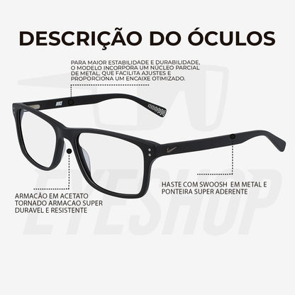 Óculos de Grau Nike 7246 Matte Black
