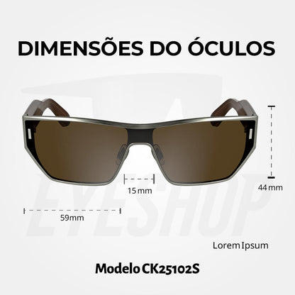 Óculos de Sol Calvin Klein 25102S Matte Light Gun