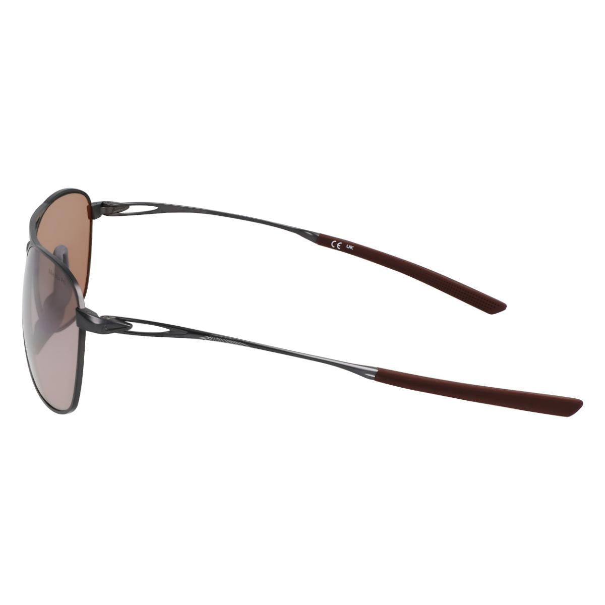 Óculos de Sol Nike Ace Driver EV24009 Satin Gunmetal Course Brown