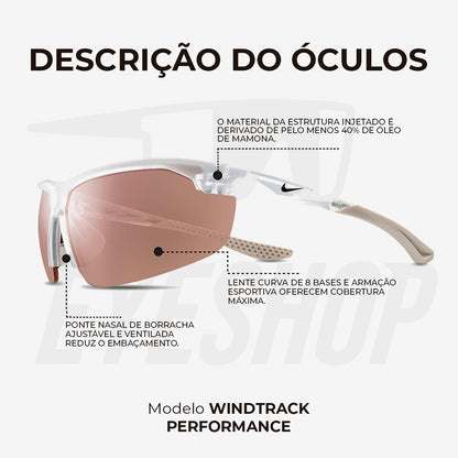Óculos de Sol Nike Windtrack FV2396 Matte Clear Road Tint
