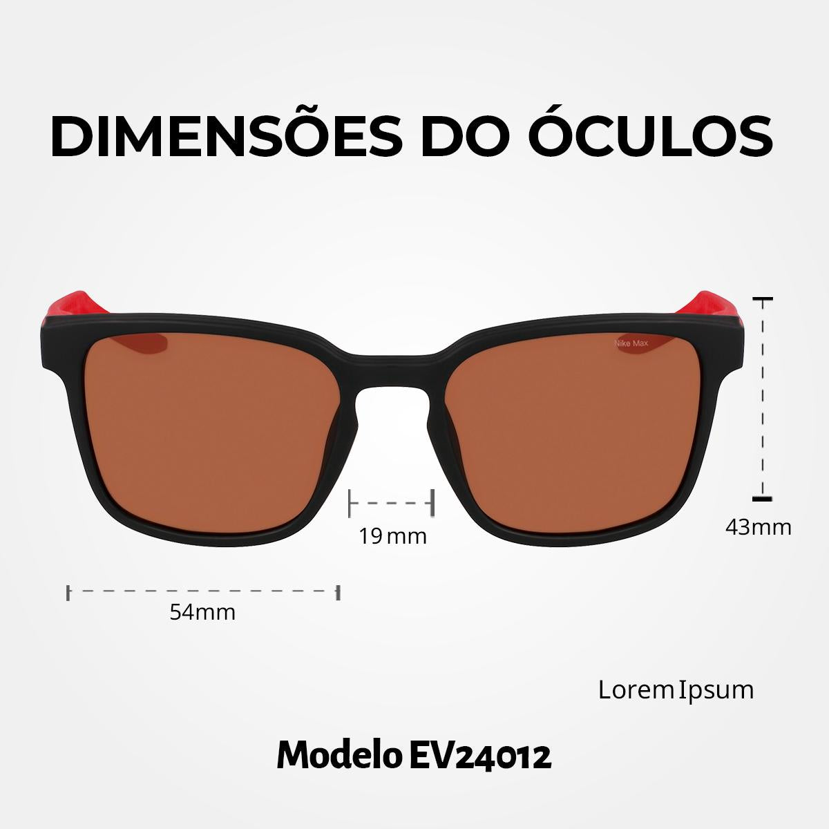 Óculos de Sol Nike Livefree Iconic EV24012 Matte Black