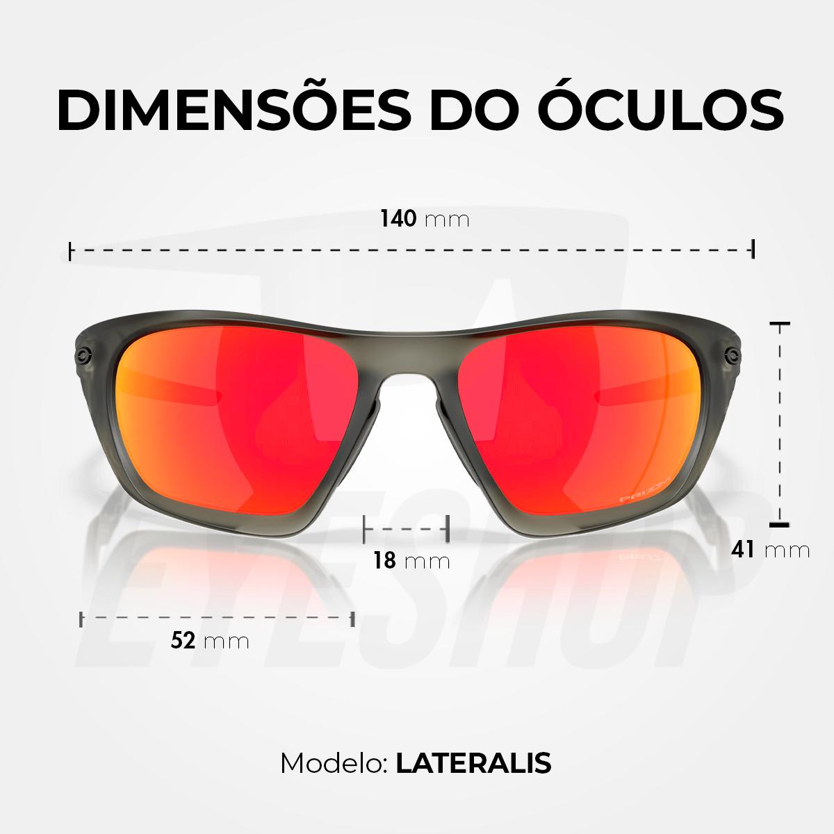 Óculos de Sol Oakley Lateralis Matte Olive Ink Primz Ruby