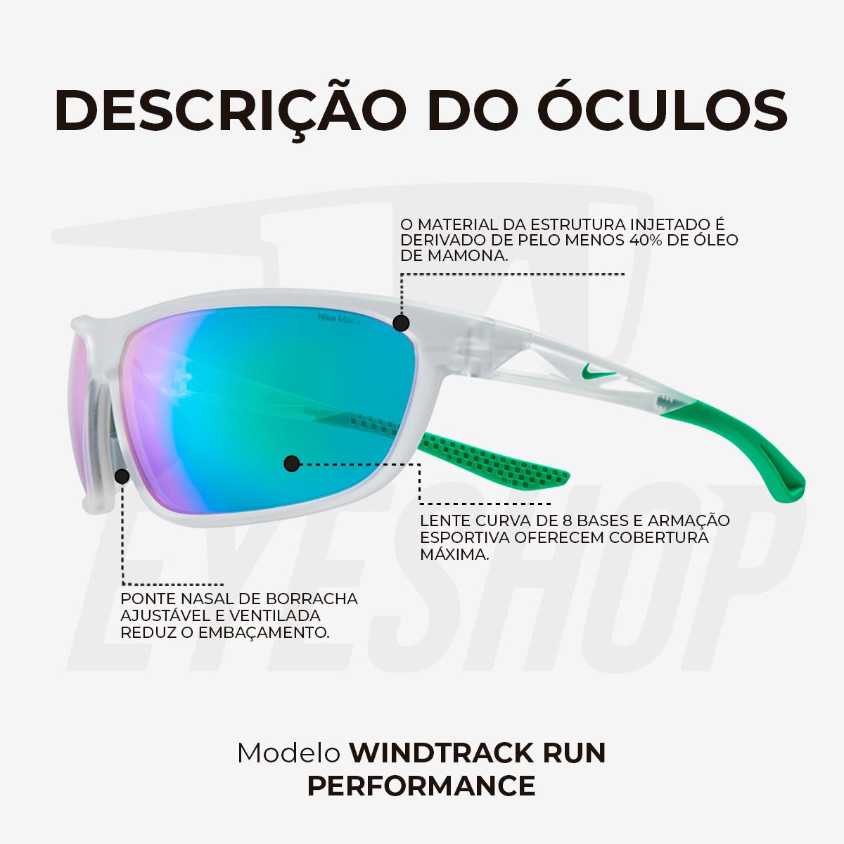 Óculos de Sol Nike Windtrack Run EV24003 Matte Clear Green