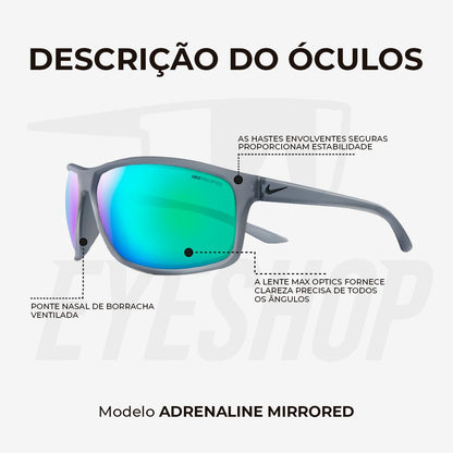 Óculos de Sol Nike Adrenaline EV1113 Matte Grey Grey Green