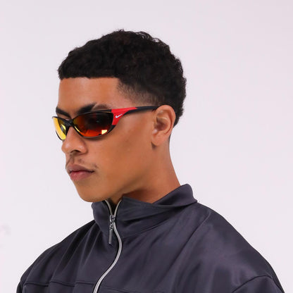 Óculos de Sol Nike Zone M DZ7358 Matte Black Red Mirror
