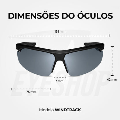 Óculos de Sol Nike Windtrack FV2393 Matte Black Silver Flash