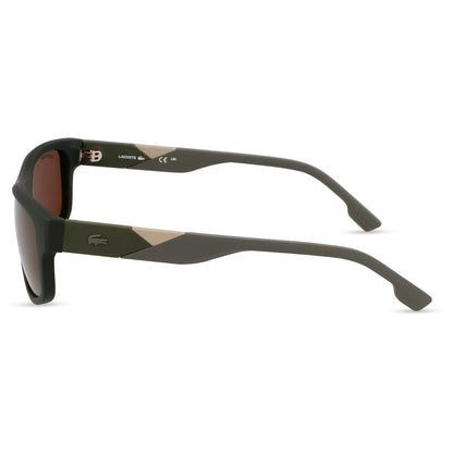 Óculos de Sol Lacoste 6042S Matte Khaki Brown Flash Gold