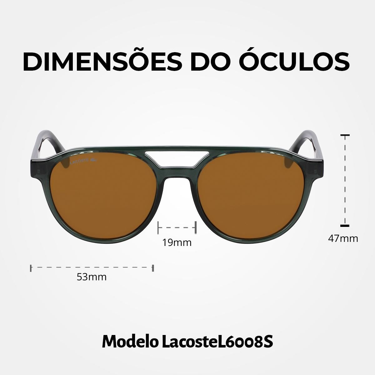 Óculos de Sol Lacoste 6008S Transparent Grey