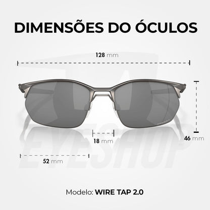 Óculos de Sol Oakley Wiretap 2.0 Matte Gunmetal Prizm Black