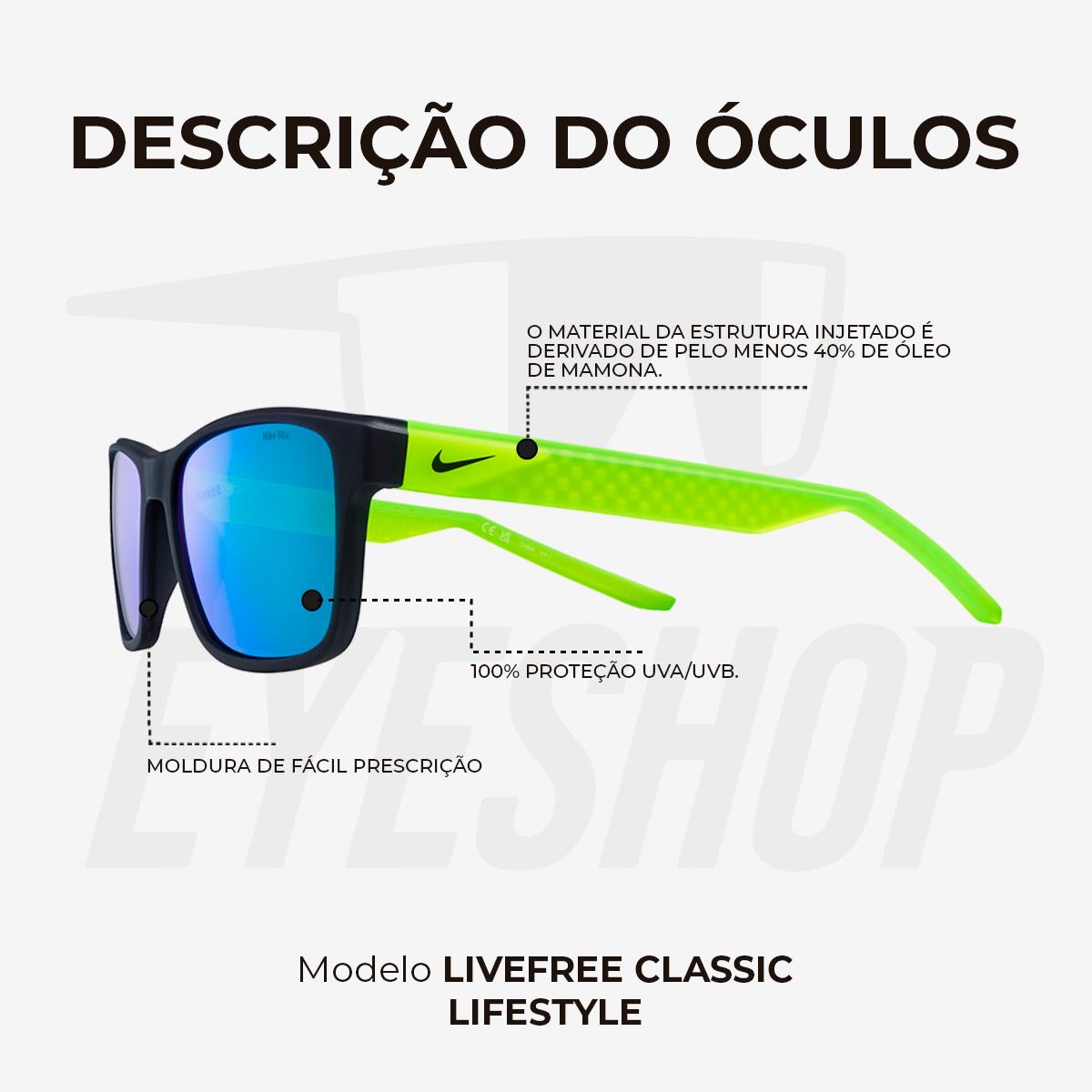 Óculos de Sol Nike Livefree Classic EV24011 Matte Gridiron
