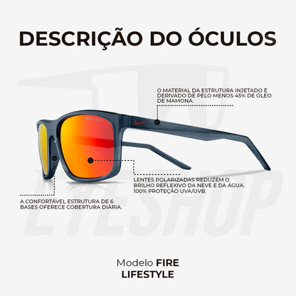 Óculos de Sol Nike Fire FD1818 Dark Grey Polarizado