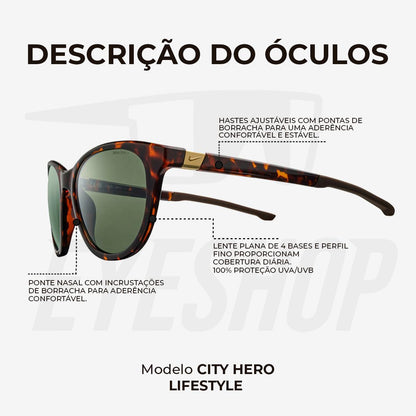 Óculos de Sol Nike City Hero EV24006 Tortoise Green