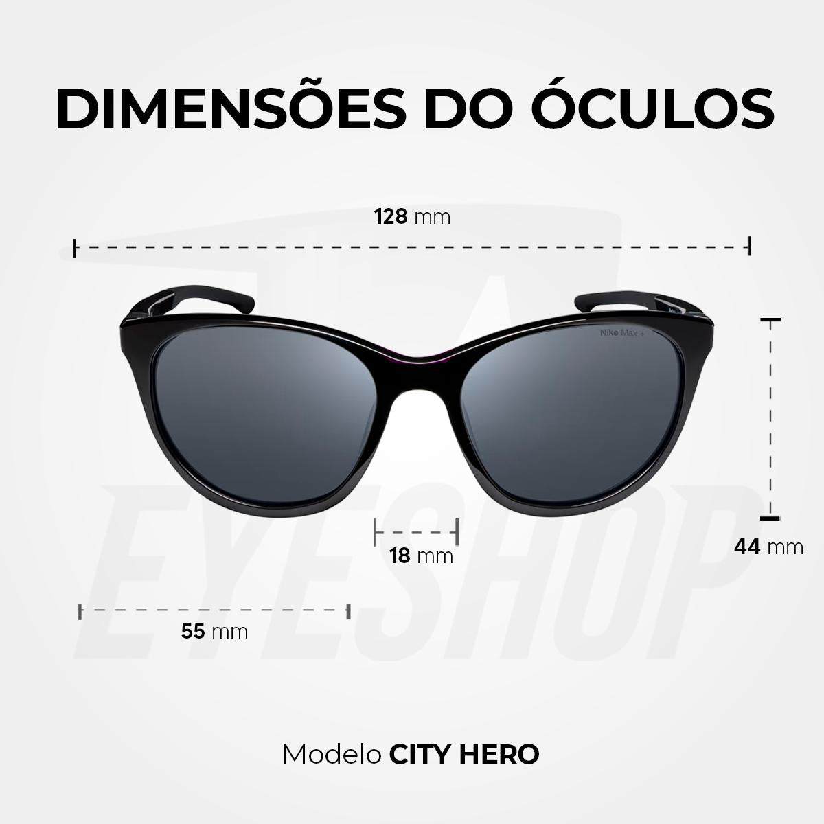 Óculos de Sol Nike City Hero EV24006 Black Dark Gray