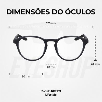 Óculos de Grau Nike 7274 Black