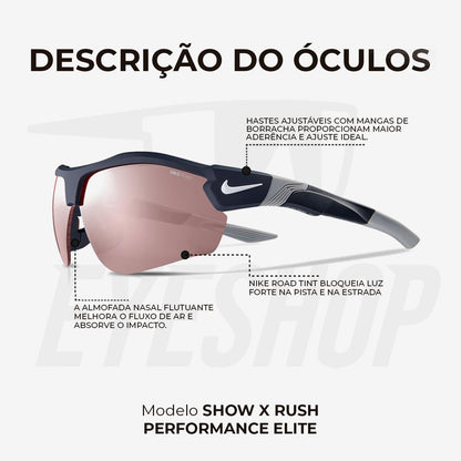Óculos de Sol Nike Show X3 Performance Lente Road Tint