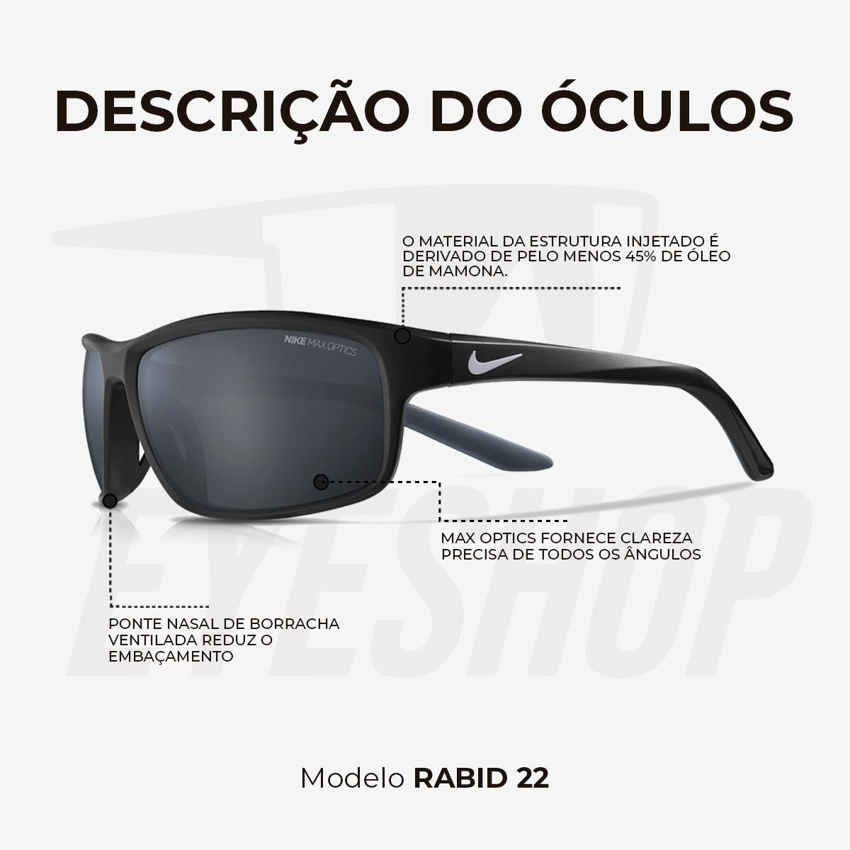 Óculos de Sol Nike Rabid 22 DV2371 Black