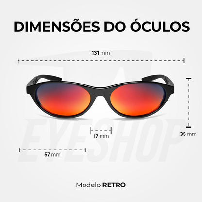 Óculos de Sol Nike Retro M DV6954 Black Red Mirror