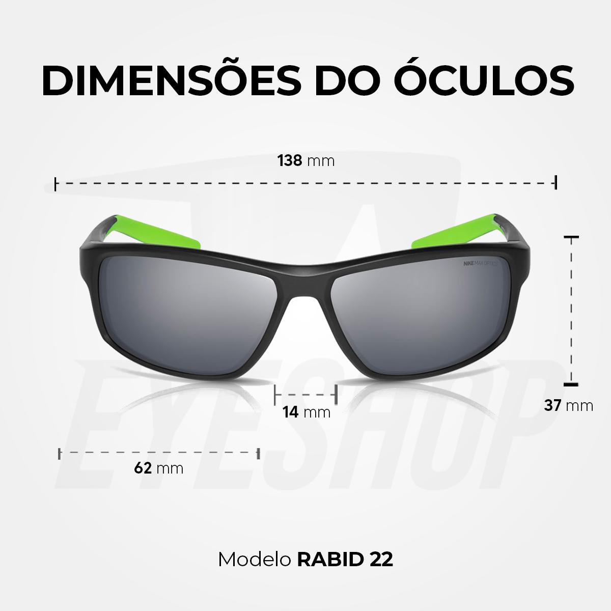 Óculos de Sol Nike Rabid 22 DV2371 Black