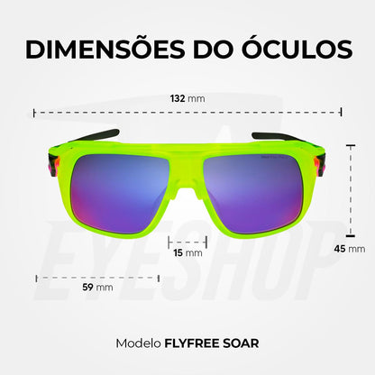 Óculos de Sol Nike Flyfree Soar EV24001 Matte Volt Infrared