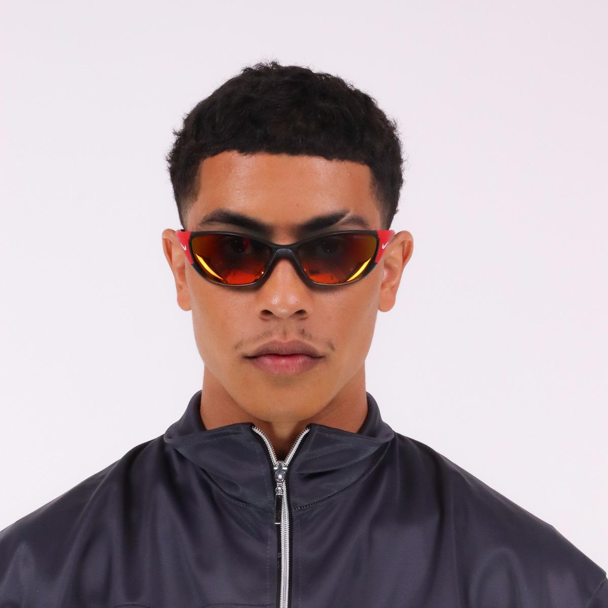 Óculos de Sol Nike Zone M DZ7358 Matte Black Red Mirror