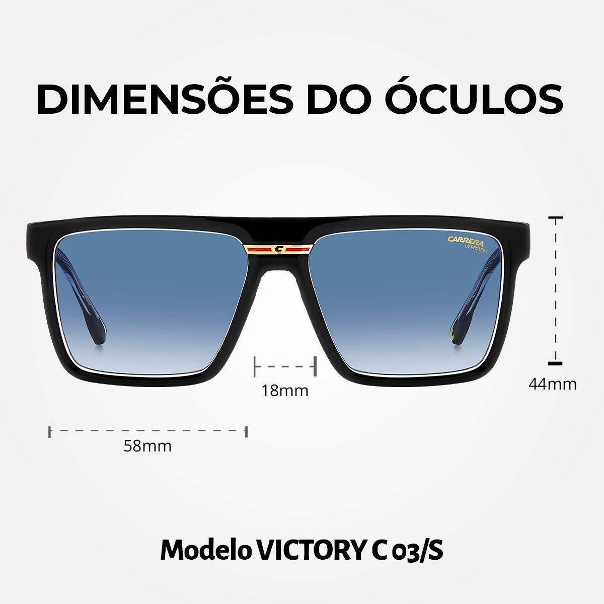 Óculos de Sol Carrera Victory C 03S Black Crystal
