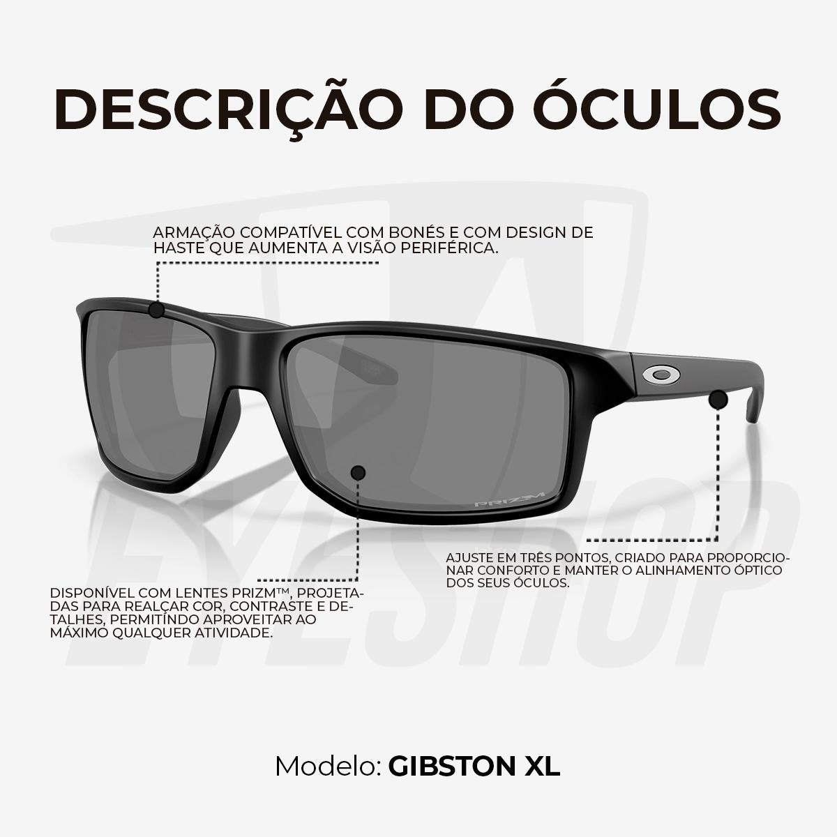 Óculos de Sol Oakley Gibston XL Matte Black Prizm Black